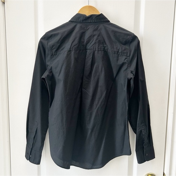 GAP Women’s Perfect Shirt Long Sleeve Cotton Button Down True Black Size XS NWT - Picture 4 of 13